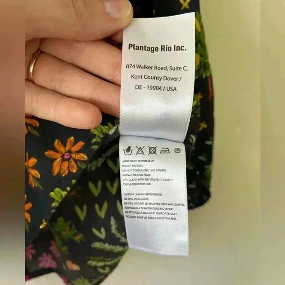 Farm Rio Fruit Garden Ruffle Puff Sleeve Blouse Women’s Size Small - Picture 11 of 16